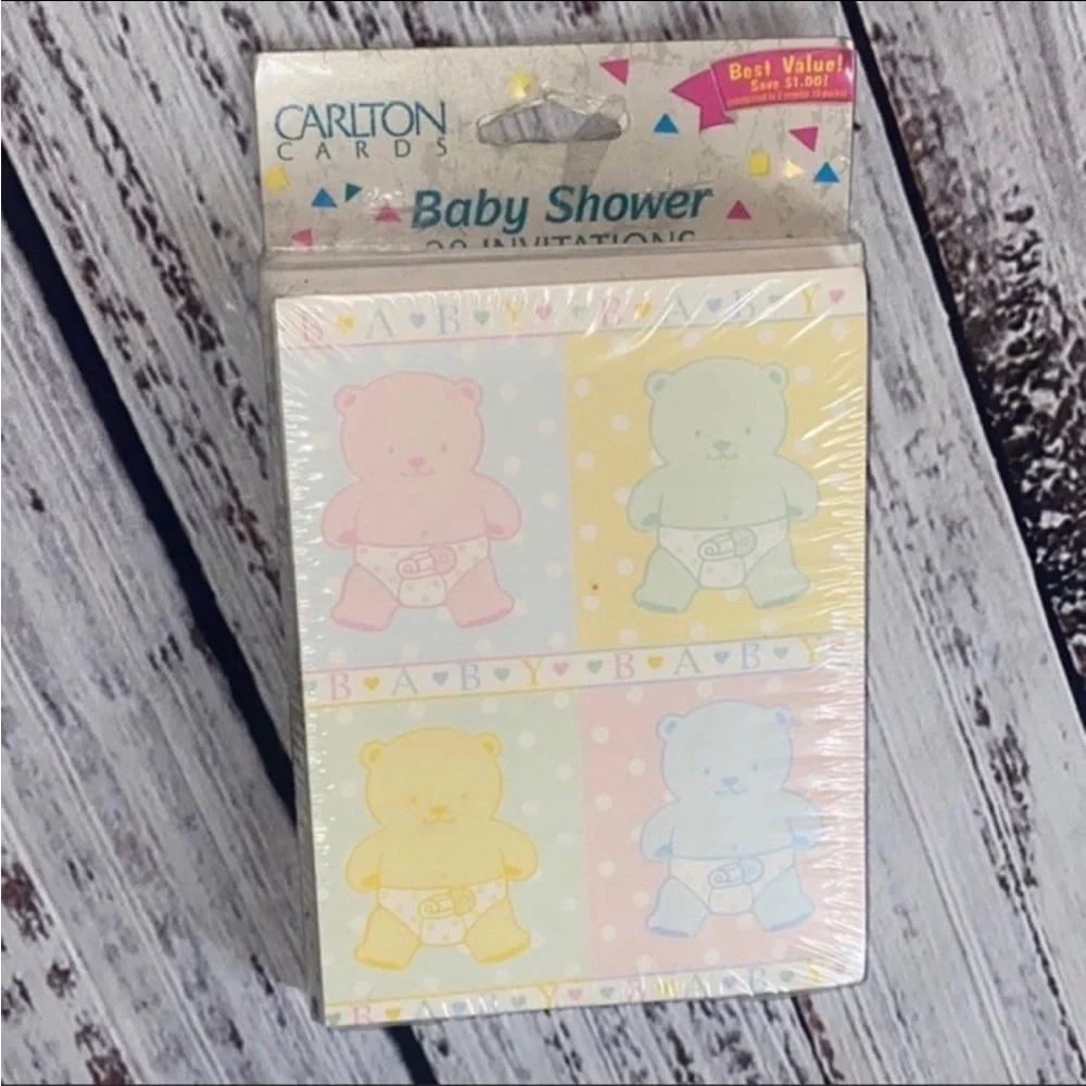 NWT Vintage Baby Shower Invitations (20 cards)